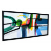 AS459X1 - Abstract painting on coloured plexiglass on white background