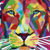 WF058X1 - Lion Pop Art multicolored