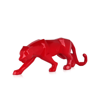 D4815PR - Red lacquered resin Panther