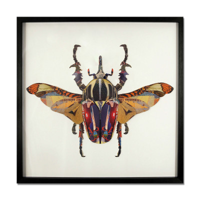 SA024A1 - Beetle collage painting
