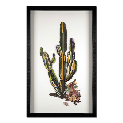 SA039A1 - Cactus collage painting