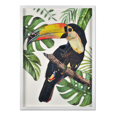 SA043A1 - Toucan collage painting