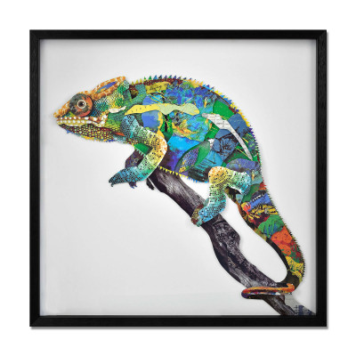 SA063A1 - Chameleon collage painting