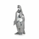 D5022RS - Pingouin argent sculpture en résine