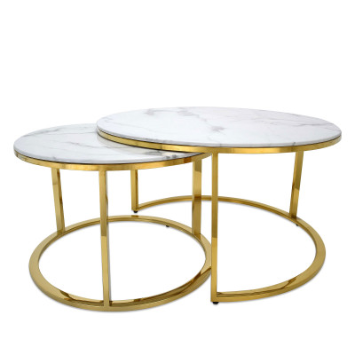 JCT001A - Table basse Eclipse série Luxury or