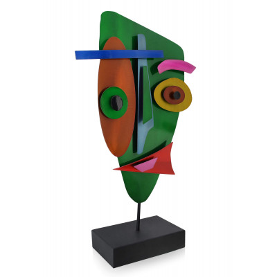 MS012A - Sculpture en métal Visage abstrait 2 