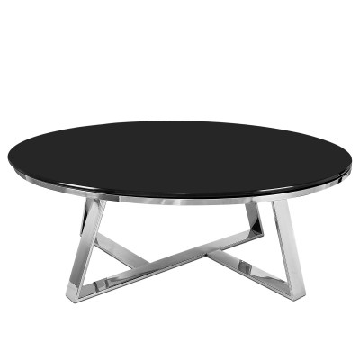 SCT002A - Table basse de salon Crub acier inox série Luxury