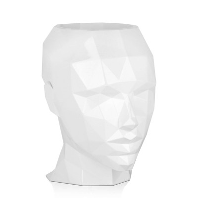 VPE3632PW - Vase tête de femme à facettes