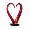 Profilo di statua in resina metallizzata raffigurante un cuore di colore rosso rubino
