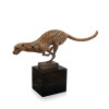 JD008 - Sculpture en bronze Jaguar tacheté
