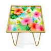 MA001G2 - Table d'appoint de canapé Fleurs tropicales 