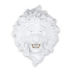 PE4937SWEG - Sculpture en résine Tête de lion blanc