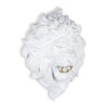 PE4937SWEG - Sculpture en résine Tête de lion blanc