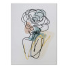 SA004X1 - Tableau Femme à la fleur de rose 