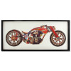 SA009A1 - Tableau collage Motocyclette rouge