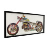 SA012A1 - Tableau collage Motocyclette bleue