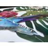 SA030A1 - Tableau collage Perroquets dans la jungle 1