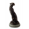 SA295 - Sculpture en bronze Jaguar assis