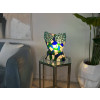 TS16308 - Lampe sculpture de table Corset vert, bleu et azur
