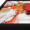 WA001BA - Peinture abstraite sur plexiglas rouge, orange, rose