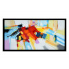 WA011BA - Tableau abstrait multicolore sur fond léger sur plexiglas