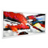 WA013WA - Tableau Abstrait sur plexiglas rouge et blanc