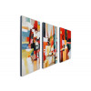 WF064TX1 - Abstrait tris graffiti multicolore multicolore
