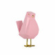 D1813PP - Pájaro rosa escultura de resina