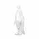 D5022PW - Pingüino blanco escultura de resina