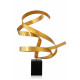 MS002A - Escultura de metal Composición de bandas color oro