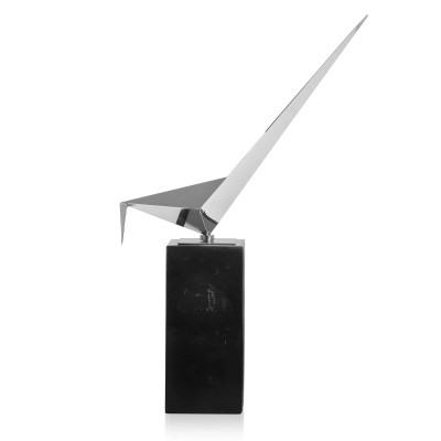 FD010B - Pájaro origami plata