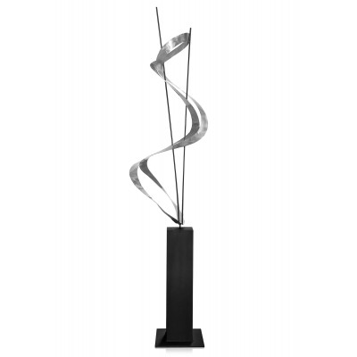 MS005A - Escultura de metal Composición de líneas y bandas