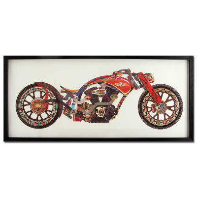 SA009A1 - Cuadro collage Motocicleta roja