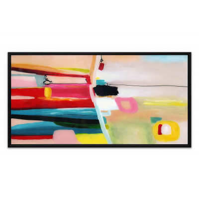 WA012BA - Pintura abstracta sobre plexiglás con colores pastel