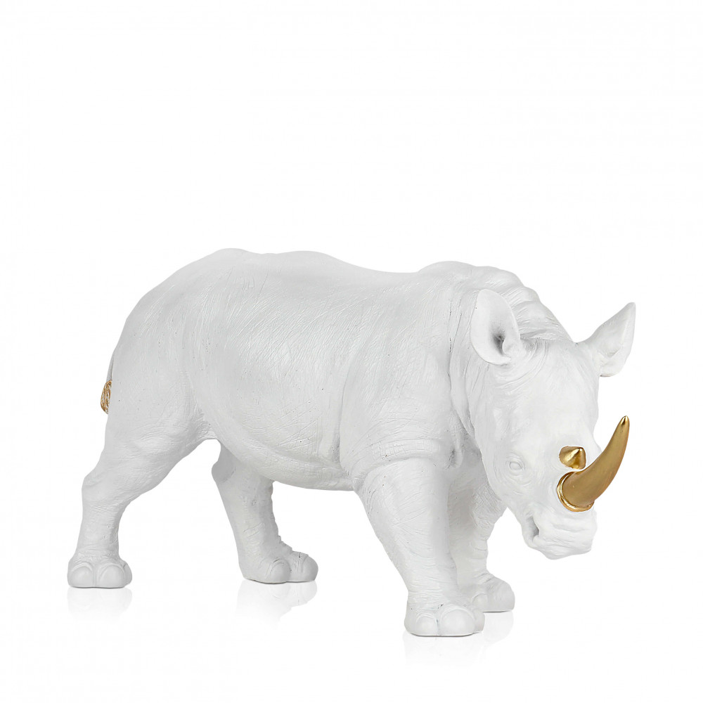 Scultura in resina raffigurante in maniera realistica un Rinoceronte