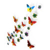 Quadro in metallo fiori e farfalle colorate