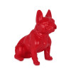 statua rossa realistica di bulldog francese seduto