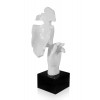 Profilo posteriore di scultura in resina laccata bianca con un Viso femminile