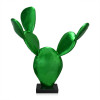 Cactus in resina color verde metallizzato