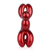 Statua in resina effetto metallo rosso rubino raffigurante un palloncino a forma di cane