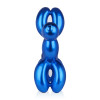 Scultura in resina ispirata ad un palloncino modellato a forma di cane con rivestimento blu