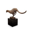 JD008 - Escultura de bronce Jaguar moteado