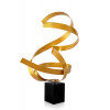 MS002A - Escultura de metal Composición de bandas color oro