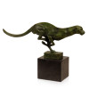 SA285 - Escultura de bronce Jaguar corriendo