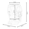 VPE5553EA - Macetero cabeza de hombre tallado grande