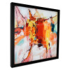 WA001BA - Cuadro abstracto sobre plexiglás rojo, naranja, rosa