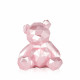 D2019AP - Kleiner facettierter Teddybär rosa Perleffekt