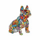 D2817W4 - Sitzende französische Bulldogge straßenkunst