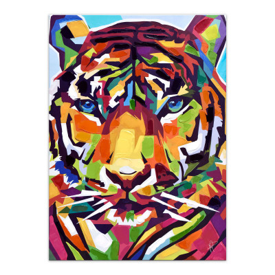 WF057X1 - Tiger Pop Art mehrfarbig