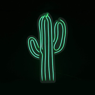 Lampada Cactus luminoso verde a led da appendere a parete